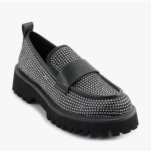 Karl Lagerfeld Grady Crystal Lug Dole Loafers Size 7 - Picture 1 of 7
